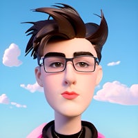 a cartoon image of a man with glasses and a pink jacket